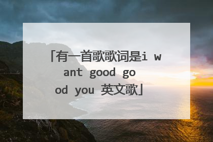 有一首歌歌词是i want good good you 英文歌