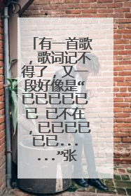 有一首歌，歌词记不得了，又一段好像是“已已已已已已 已不在，已已已已已已......”张杰在快乐大本营唱过