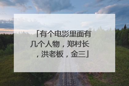 有个电影里面有几个人物，郑村长，洪老板，金三