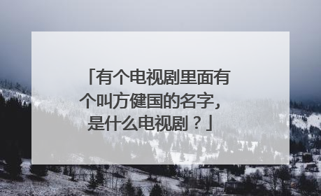 有个电视剧里面有个叫方健国的名字,是什么电视剧?
