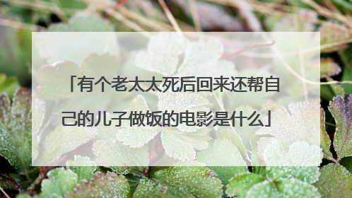 有个老太太死后回来还帮自己的儿子做饭的电影是什么
