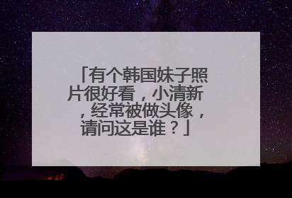 有个韩国妹子照片很好看，小清新，经常被做头像，请问这是谁？