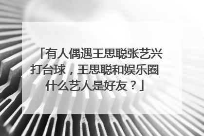 有人偶遇王思聪张艺兴打台球,王思聪和娱乐圈什么艺人是好友?
