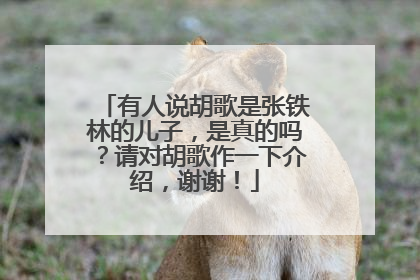 有人说胡歌是张铁林的儿子，是真的吗？请对胡歌作一下介绍，谢谢！