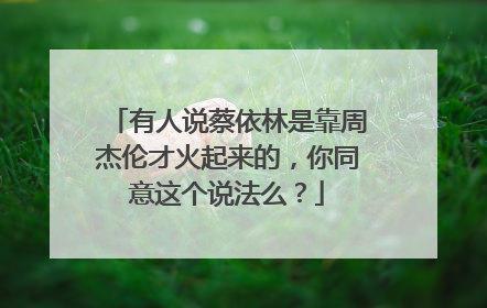有人说蔡依林是靠周杰伦才火起来的,你同意这个说法么?