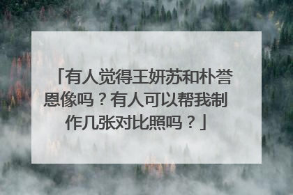 有人觉得王妍苏和朴誉恩像吗？有人可以帮我制作几张对比照吗？