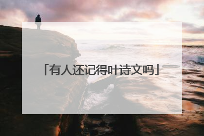 有人还记得叶诗文吗