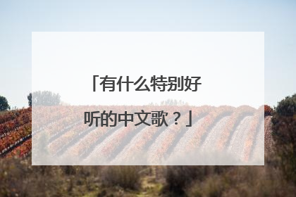 有什么特别好听的中文歌？