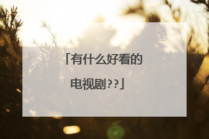 有什么好看的电视剧??
