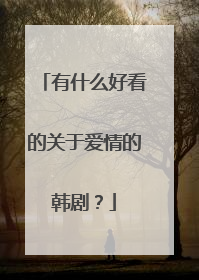有什么好看的关于爱情的韩剧？