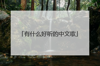 有什么好听的中文歌