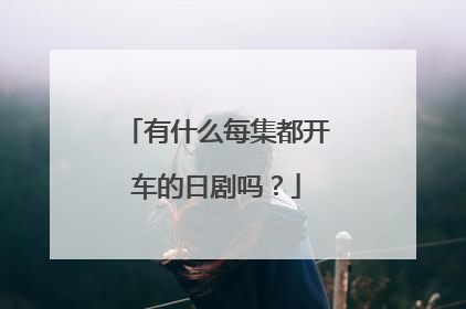 有什么每集都开车的日剧吗？
