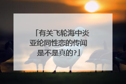 有关飞轮海中炎亚纶同性恋的传闻是不是真的?