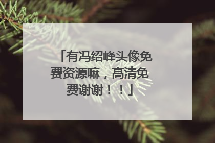 有冯绍峰头像免费资源嘛，高清免费谢谢！！