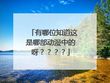 有哪位知道这是哪部动漫中的呀？？？？