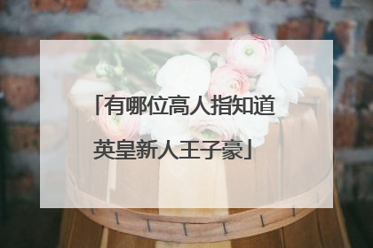 有哪位高人指知道英皇新人王子豪