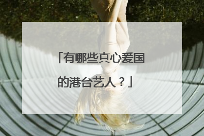 有哪些真心爱国的港台艺人？