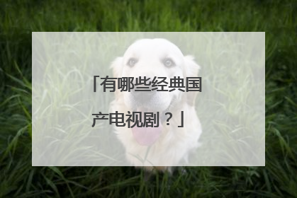 有哪些经典国产电视剧?