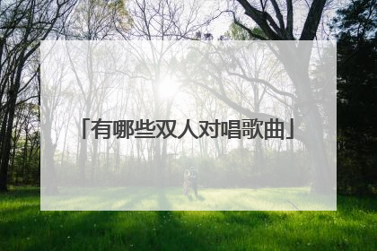 有哪些双人对唱歌曲