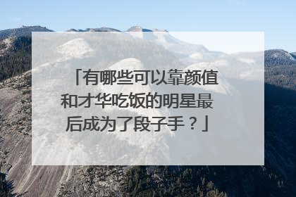 有哪些可以靠颜值和才华吃饭的明星最后成为了段子手？