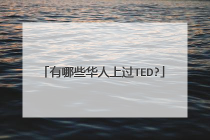 有哪些华人上过TED?