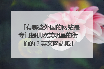 有哪些外国的网站是专门提供欧美明星的街拍的？英文网站哦