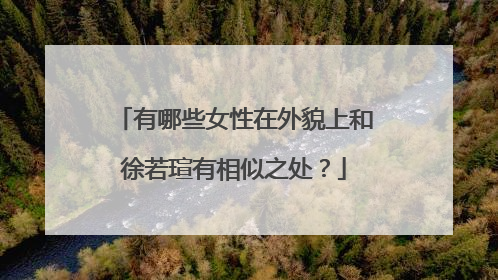 有哪些女性在外貌上和徐若瑄有相似之处?