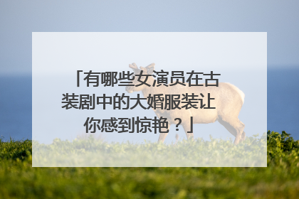 有哪些女演员在古装剧中的大婚服装让你感到惊艳?