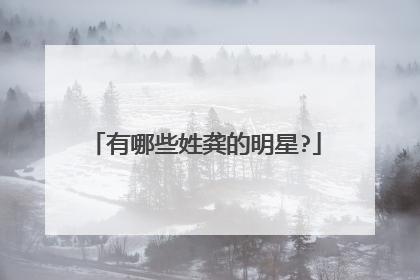 有哪些姓龚的明星?