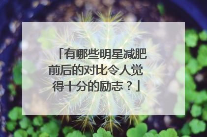 有哪些明星减肥前后的对比令人觉得十分的励志?
