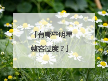 有哪些明星整容过度?