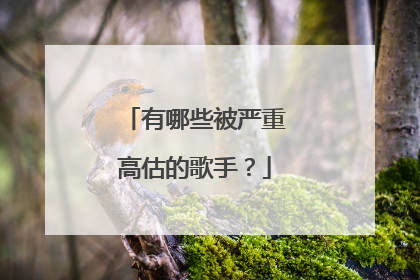 有哪些被严重高估的歌手？