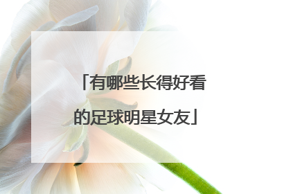 有哪些长得好看的足球明星女友