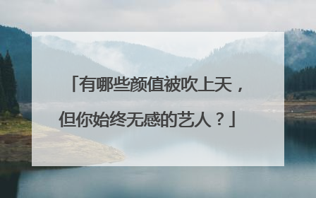 有哪些颜值被吹上天，但你始终无感的艺人？