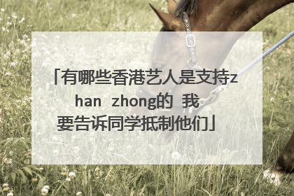 有哪些香港艺人是支持zhan zhong的 我要告诉同学抵制他们