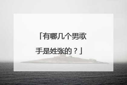 有哪几个男歌手是姓张的?