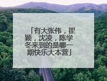 有大张伟，瞿颖，沈凌，陈学冬来到的是哪一期快乐大本营