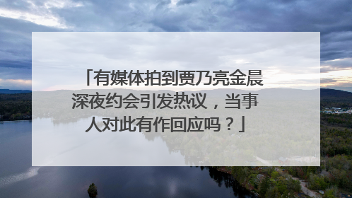 有媒体拍到贾乃亮金晨深夜约会引发热议，当事人对此有作回应吗？