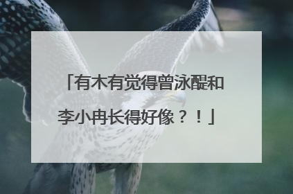 有木有觉得曾泳醍和李小冉长得好像？！