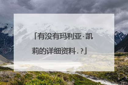 有没有玛利亚·凯莉的详细资料.?