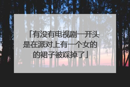 有没有电视剧一开头是在派对上有一个女的的裙子被踩掉了