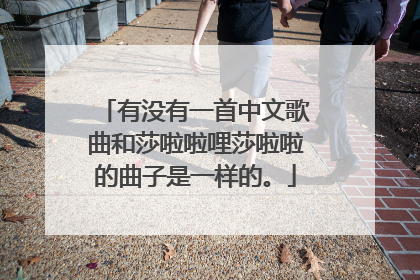 有没有一首中文歌曲和莎啦啦哩莎啦啦的曲子是一样的。