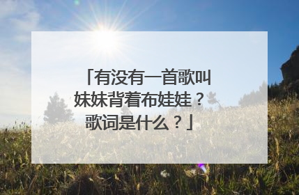 有没有一首歌叫妹妹背着布娃娃?歌词是什么?