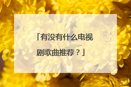 有没有什么电视剧歌曲推荐?