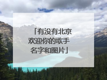 有没有北京欢迎你的歌手名字和图片
