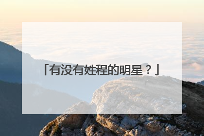 有没有姓程的明星?