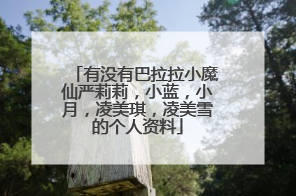 有没有巴拉拉小魔仙严莉莉,小蓝,小月,凌美琪,凌美雪的个人资料