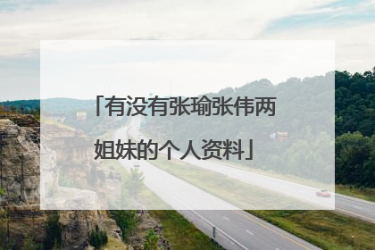 有没有张瑜张伟两姐妹的个人资料