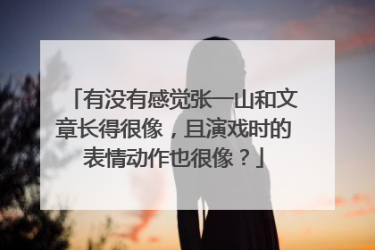 有没有感觉张一山和文章长得很像，且演戏时的表情动作也很像？