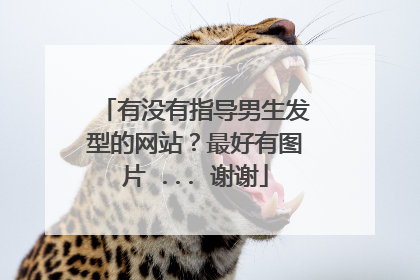 有没有指导男生发型的网站?最好有图片 ... 谢谢